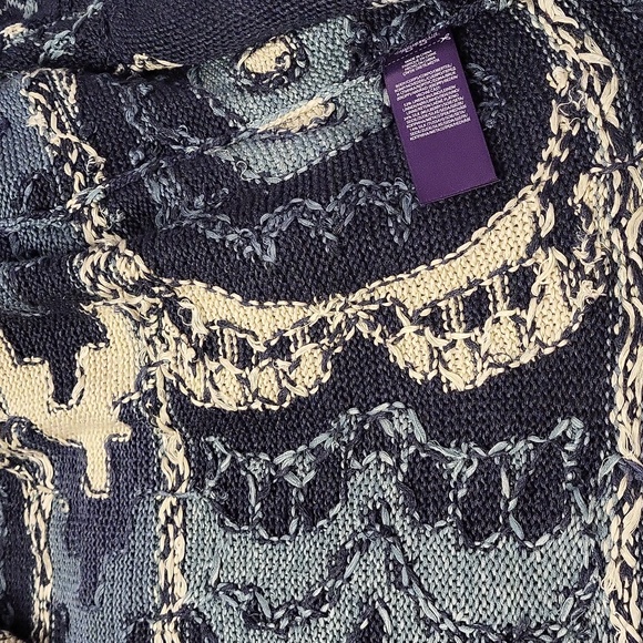 New Ralph Lauren Women's Silk-Linen Shawl Collar Cardigan - Picture 9 of 10